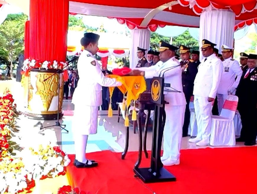 Upacara HUT RI ke-80 Provinsi Papua Barat Berjalan Khidmat, Berikut Petugas Utama Pengibar Bendera