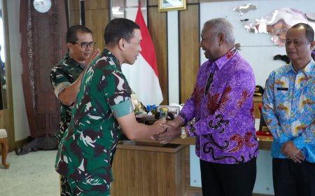 Gubernur dan Pangdam XVIII/Kasuari Bahas Kolaborasi untuk Pembangunan Daerah