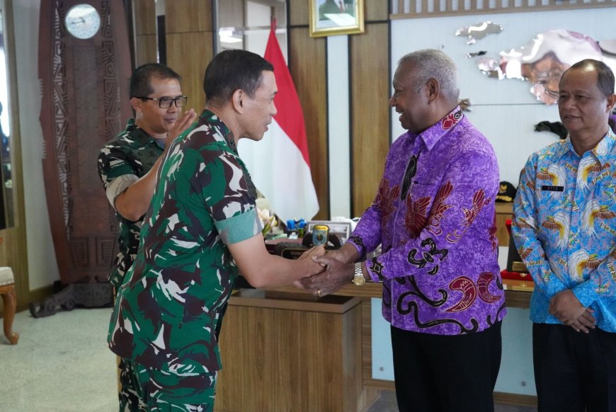 Gubernur dan Pangdam XVIII/Kasuari Bahas Kolaborasi untuk Pembangunan Daerah