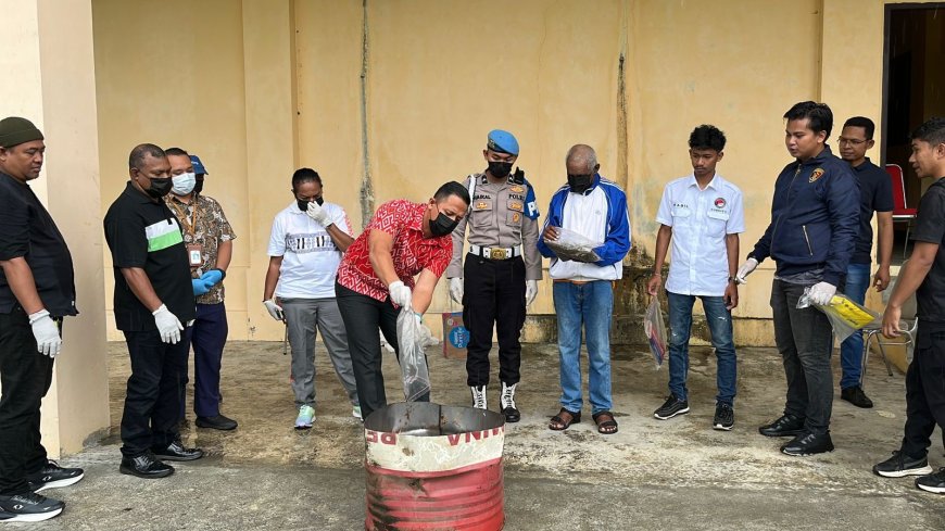 Polda Papua Barat Musnahkan Barang Bukti Tindak Pidana Narkotika