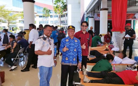 Sambut HUT Papua Barat ke-26, ASN Diajak Donor Darah Jaga Ketersediaan Stok