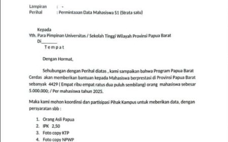 Pemprov Papua Barat Sediakan Beasiswa Untuk Ribuan Pelajar OAP