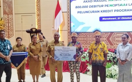 Sebanyak 150 Debitur KUR Manokwari Ikuti Akad Massal Serentak Seluruh Indonesia