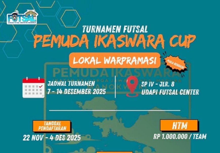 Turnamen Futsal Pemuda Ikaswara Cup Siap Digelar, 13 Tim Lokal Wapramasi Meriahkan HUT Ke-I