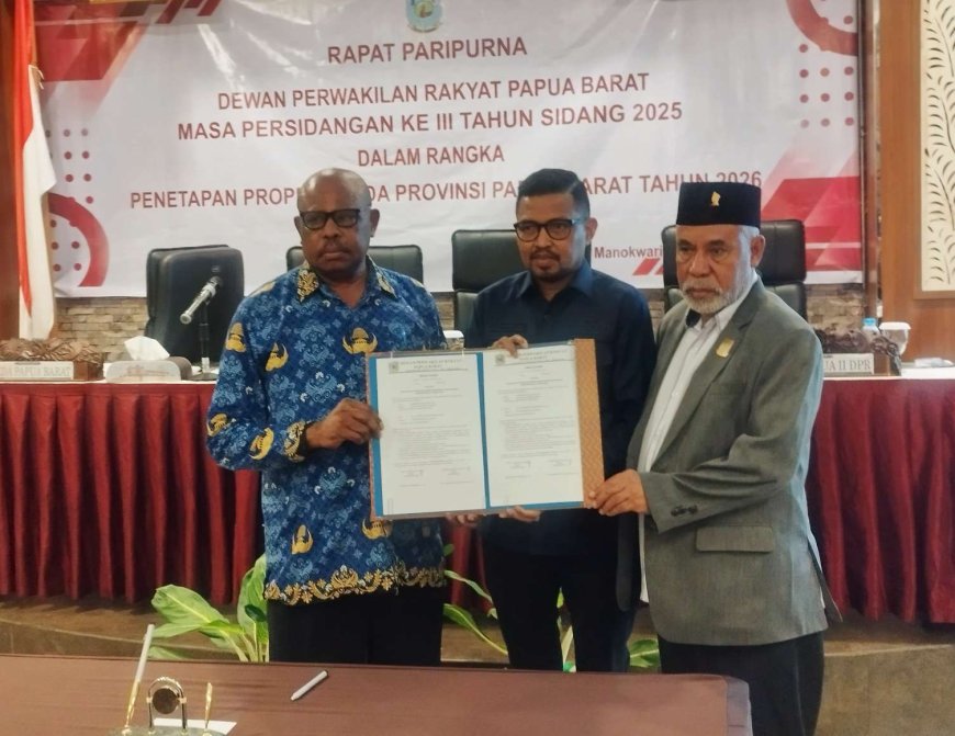 DPR Papua Barat Tetapkan 23 Ranperda dalam Propemperda 2026, Berikut Daftarnya