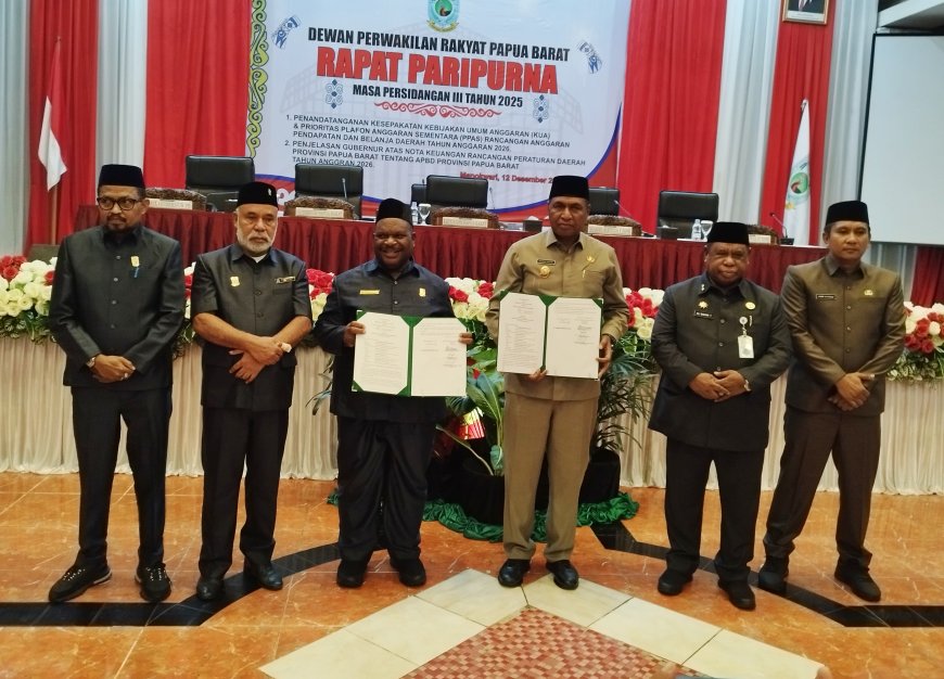 DPR dan Pemprov Papua Barat Sepakati KUA-PPAS APBD 2026
