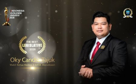 Oky Candra Tajuk Raih Penghargaan The Best Performance Legislative of Indonesia 2026