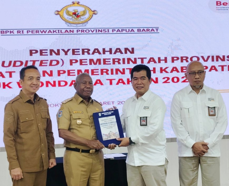 Pemprov Papua Barat Serahkan LKPD 2025 ke BPK, Targetkan Raih Opini WTP