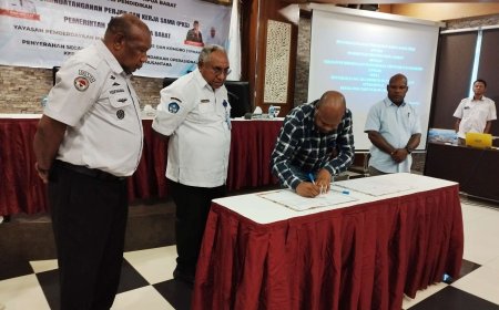 Pemprov Papua Barat - YPMAK Teken MoU, Perkuat Akses Pendidikan di SMA Taruna Kasuari Nusantara