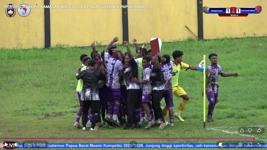 Persipegaf Tunggu Lawan di Final Liga 4 Piala Gubernur Papua Barat