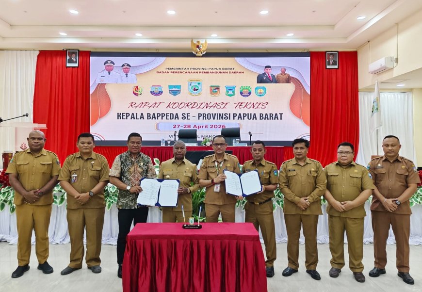 Gubernur Papua Barat Tutup Rakornis Bappeda, Tekankan Arah Strategis Pembangunan 2027