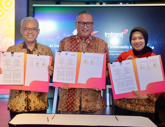 Indosat, Wadhwani, dan Kemnaker Teken MoU Cetak 1 Juta Talenta Digital Indonesia melalui AI