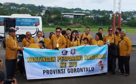 Kontingen Gorontalo Optimistis Raih Prestasi di Pesparawi Nasional XIV Manokwari