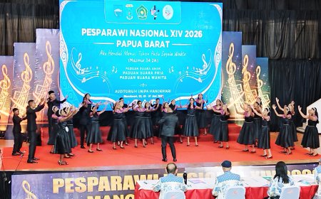 Papua Barat Daya Tampil Memukau di Pembukaan Lomba Paduan Suara Anak Pesparawi Nasional XIV