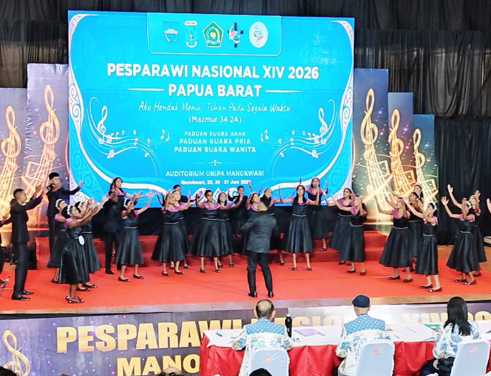 Papua Barat Daya Tampil Memukau di Pembukaan Lomba Paduan Suara Anak Pesparawi Nasional XIV