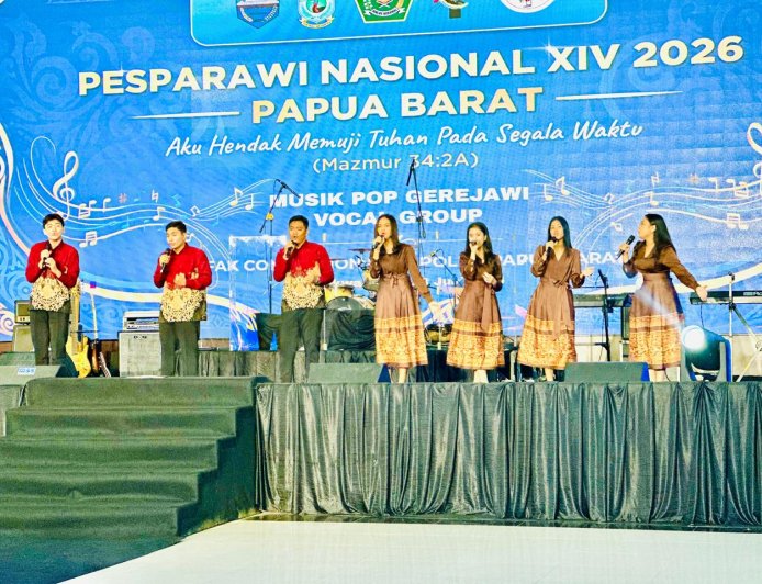 27 Kontingen Ramaikan Lomba Vokal Grup Pesparawi Nasional XIV di Manokwari