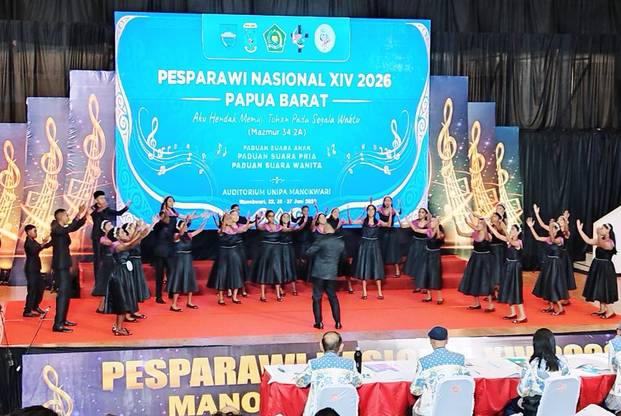 Papua Barat Daya Tampil Memukau di Pembukaan Lomba Paduan Suara Anak Pesparawi Nasional XIV