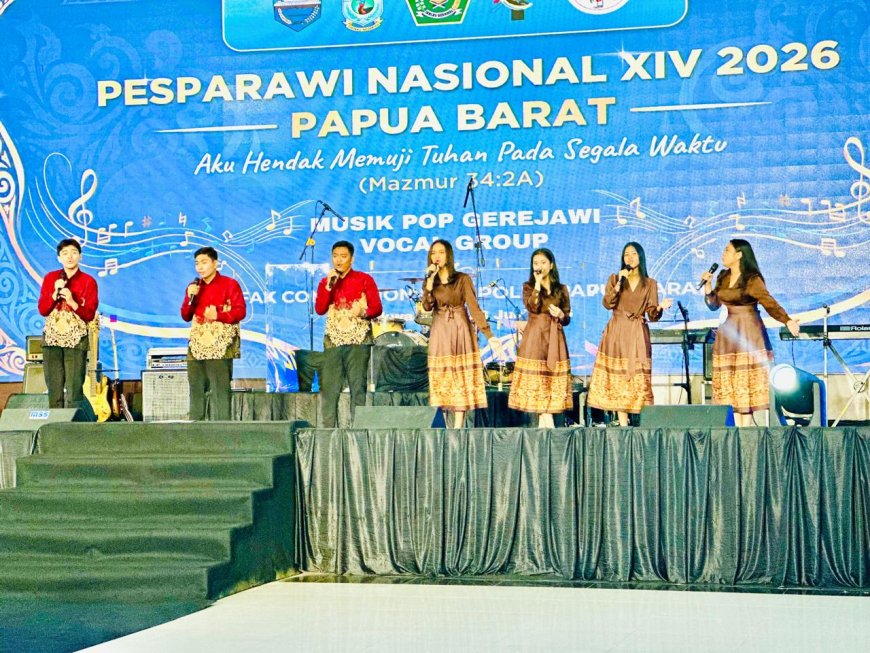 27 Kontingen Ramaikan Lomba Vokal Grup Pesparawi Nasional XIV di Manokwari