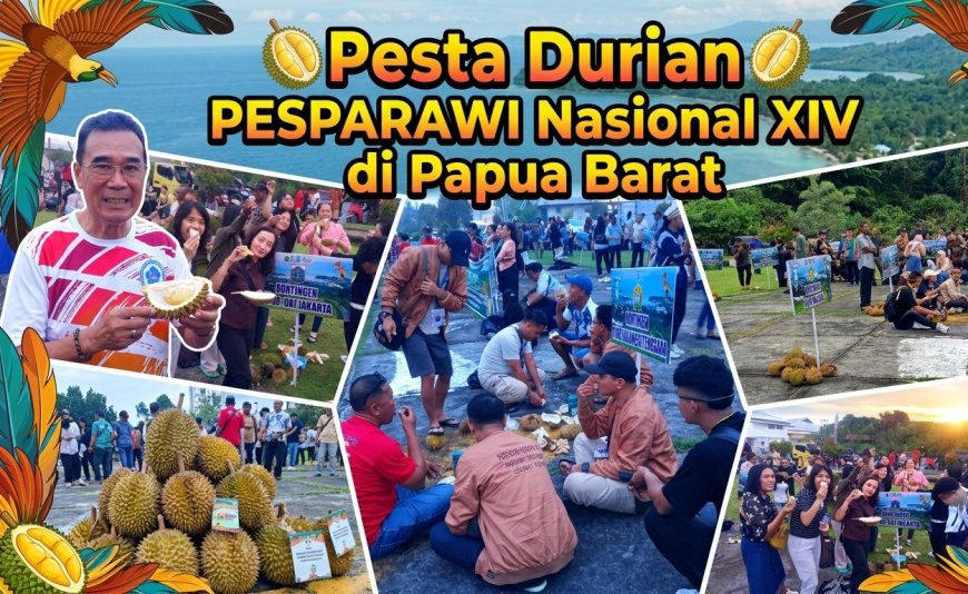PSMTI Papua Barat Meriahkan Pesparawi XIV Lewat Pesta 1.000 Durian, Dongkrak Ekonomi Lokal