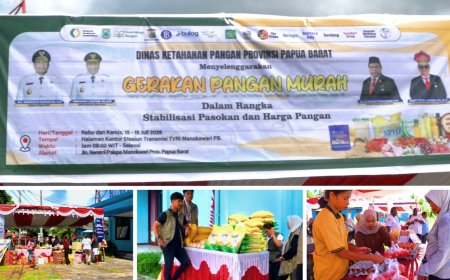 Gerakan Pangan Murah Papua Barat Hadirkan Sembako di Bawah Harga Pasar, Tekan Inflasi dan Bantu Warga