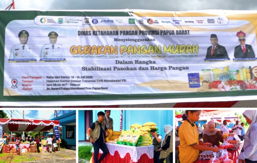 Gerakan Pangan Murah Papua Barat Hadirkan Sembako di Bawah Harga Pasar, Tekan Inflasi dan Bantu Warga