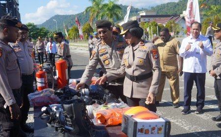 Polda Papua Barat Gelar Apel Karhutla, Pastikan Personel dan Peralatan Siap Hadapi Kebakaran
