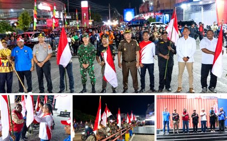 KNPI Papua Barat Kibarkan 1.000 Bendera Merah Putih Sambut HUT ke-81 RI