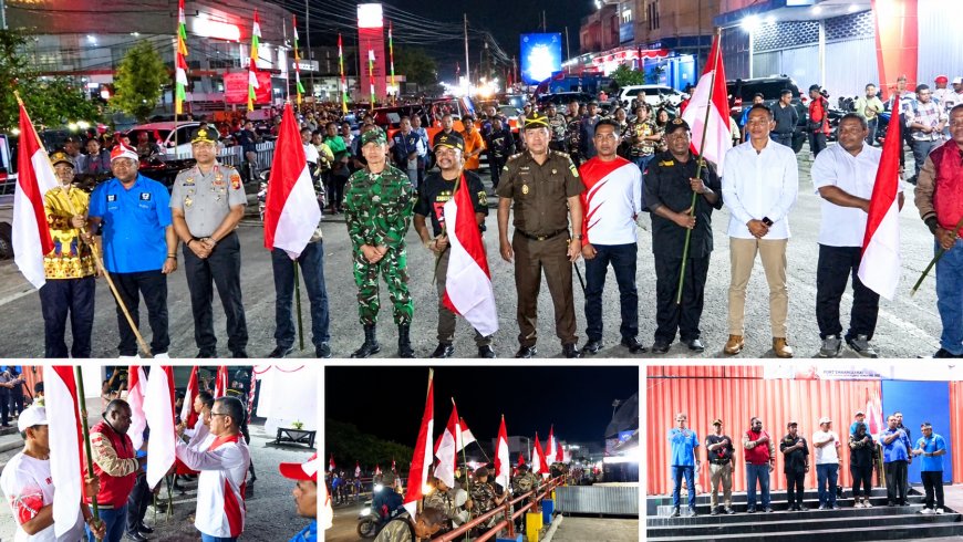 KNPI Papua Barat Kibarkan 1.000 Bendera Merah Putih Sambut HUT ke-81 RI