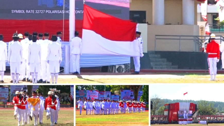 Wabup Mugiyono Apresiasi Semangat Paskibraka dalam Upacara HUT ke-81 RI di Manokwari