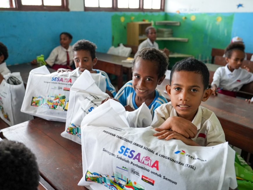 Pertamina Hadirkan Program SESAMA, Dukung Pendidikan Anak di Pelosok Jayapura