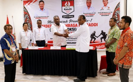 Hery Rumbin Nahkodai FOKSI Papua Barat 2026-2030, Bidik Prestasi Nasional