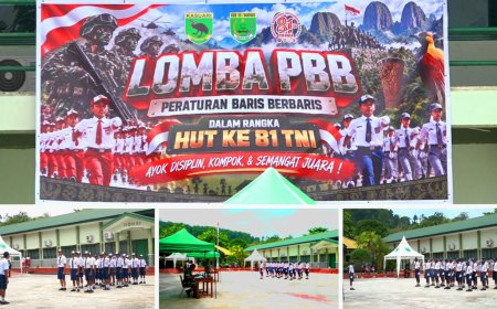 Kodim 1801/Manokwari Gelar Lomba PBB Tingkat Pelajar Dan Mahasiswa Sambut HUT TNI Ke-81