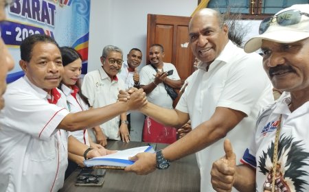 Lakotani Resmi Daftar Caketum KONI Papua Barat, Bawa 23 Dukungan Cabor dan 4 KONI Kabupaten
