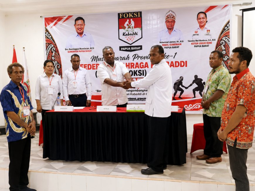 Hery Rumbin Nahkodai FOKSI Papua Barat 2026-2030, Bidik Prestasi Nasional