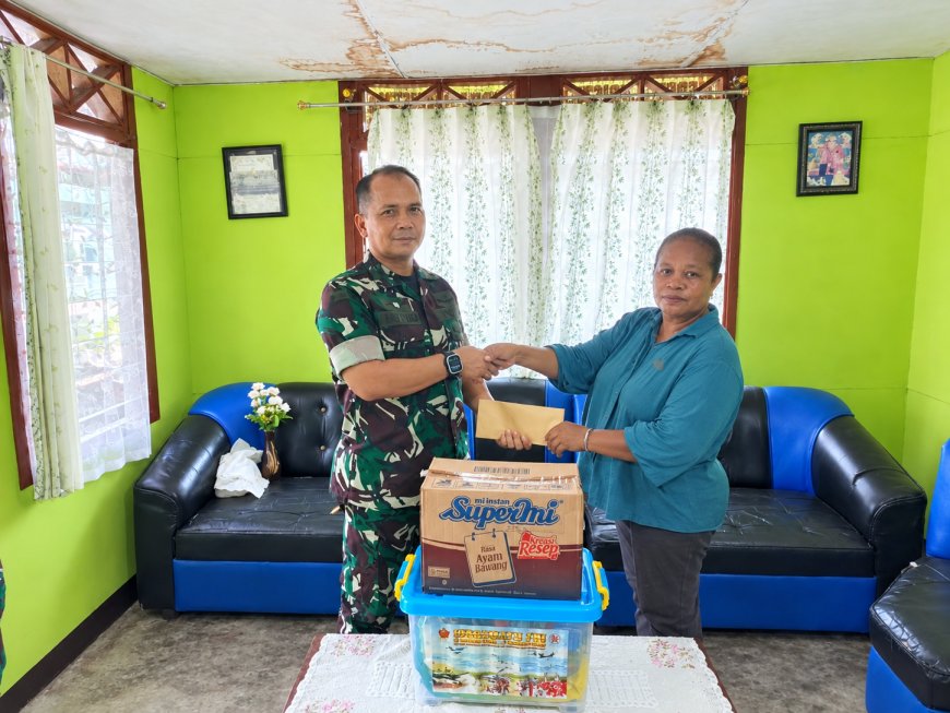 Kodim 1801/Manokwari Anjangsana ke Warakawuri Sambut HUT ke-81 TNI