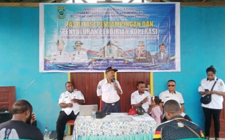 Dinas Koperasi dan UKM Papua Barat Dampingi 24 Pelaku Usaha OAP di Dusun Awang Dirikan Koperasi