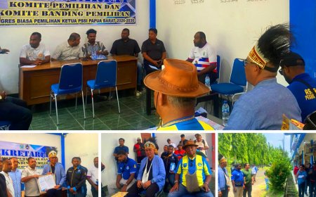 Faisal Kelian Bawa 23 Dukungan Mendaftar Calon Ketua PSSI Papua Barat
