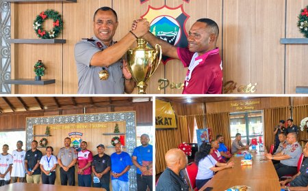 Kapolda Papua Barat Fasilitasi Keberangkatan Bintang Timur Arfak FC ke Putaran Nasional Piala Soeratin U-17 di IKN