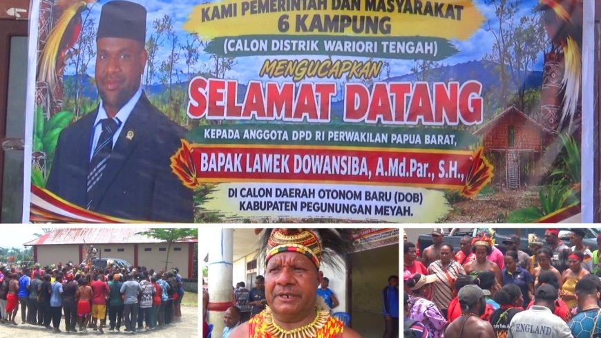 Tim DOB Pegunungan Meyah Serahkan Dokumen Pemekaran ke Anggota DPD RI Lamek Dowansiba