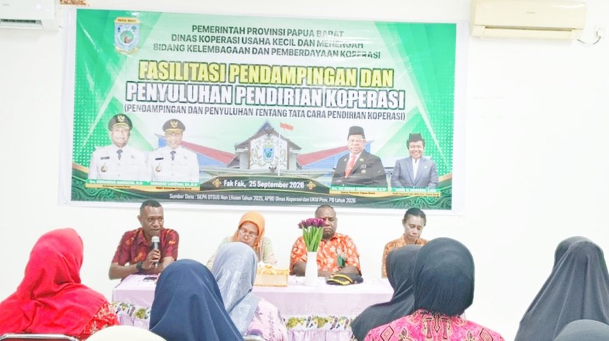 Dinas Koperasi dan UKM Papua Barat Dampingi 24 Pelaku UMKM Fakfak Bentuk Koperasi