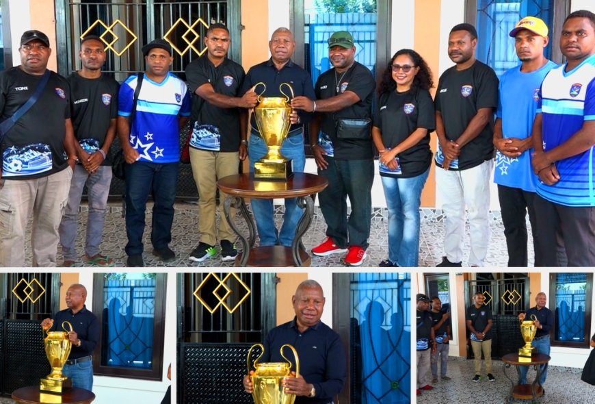 Gubernur Dominggus Berharap Bintang Timur Arfak Harumkan Nama Papua Barat di Piala Soeratin Nasional
