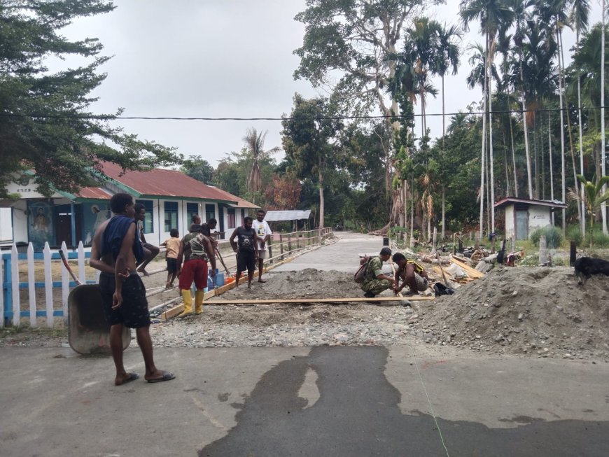 Jalan Kampung Yamboi Hampir Rampung, Satgas TMMD ke-130 Percepat Akses Warga