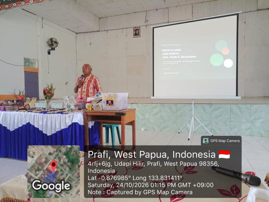Dari Barang Bekas Jadi Peluang Usaha, Kader SMART Posyandu Prafi Belajar Kerajinan Tangan